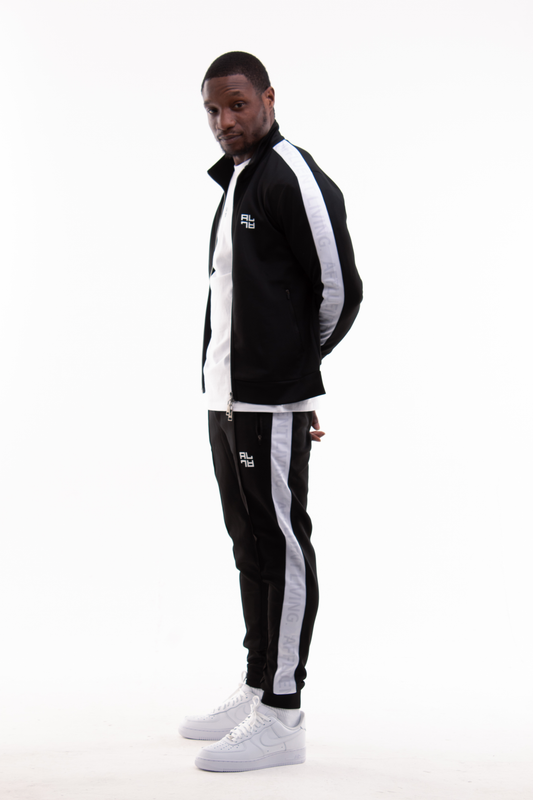 Black & White Affluent Luxe Tracksuit